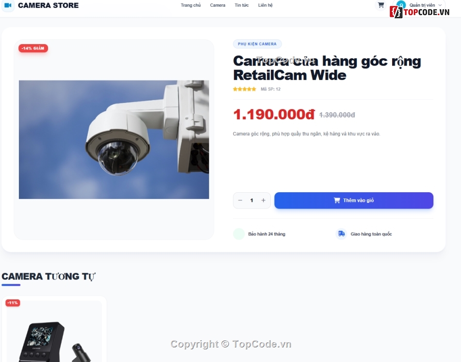 Website php,camera,bán camera